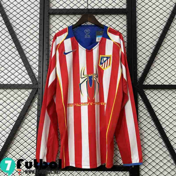 Retro Camiseta Futbol Atletico Madrid Primera Hombre Manga Larga 04 05 FG632