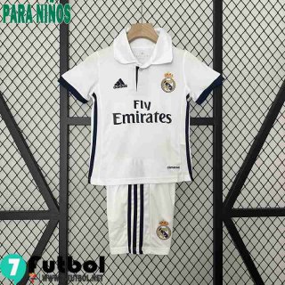 Retro Camiseta Futbol Real Madrid Primera Ninos 16 17 FG452