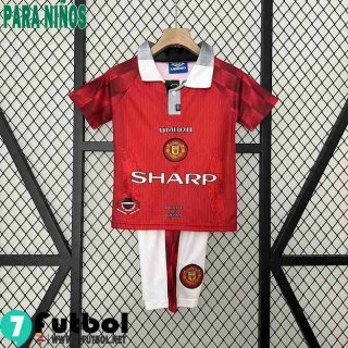 Retro Camiseta Futbol Manchester United Primera Ninos 96 97 FG473