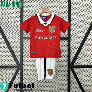 Retro Camiseta Futbol Manchester United Primera Ninos 99 00 FG474