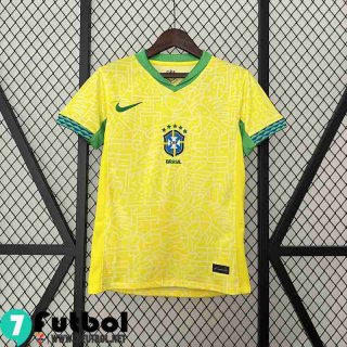 Camiseta Futbol Brasil Primera Femenino 2024 TBB467