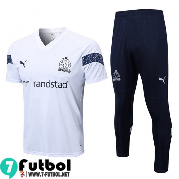 KIT:Chandal Futbo T Shirt Marsella Blanco Hombre 22 23 TG598