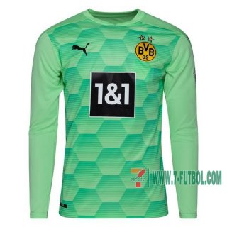 7-Futbol: Compras Nueva Camiseta Futbol Borussia Dortmund Portero Manga Larga Verde 2020-2021 Personalizadas