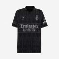 Camiseta Futbol AC Milan Fourth negro Hombre 23 24