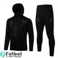 Chaquetas Futbol - Sudadera Con Capucha Real Madrid negro + Pantalon JK57 2021 2022