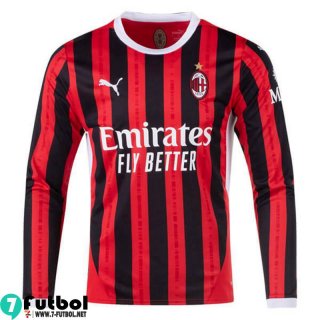 Camiseta Futbol AC Milan Primera Hombre Manga Larga 24 25