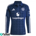 Camiseta Futbol Manchester United Segunda Hombre Manga Larga 24 25