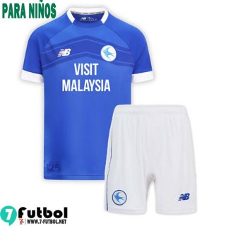 Camiseta Futbol Cardiff City Primera Ninos 24 25