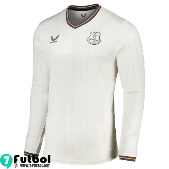 Camiseta Futbol Everton Tercera Hombre Manga Larga 24 25