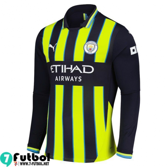 Camiseta Futbol Manchester City Segunda Hombre Manga Larga 24 25